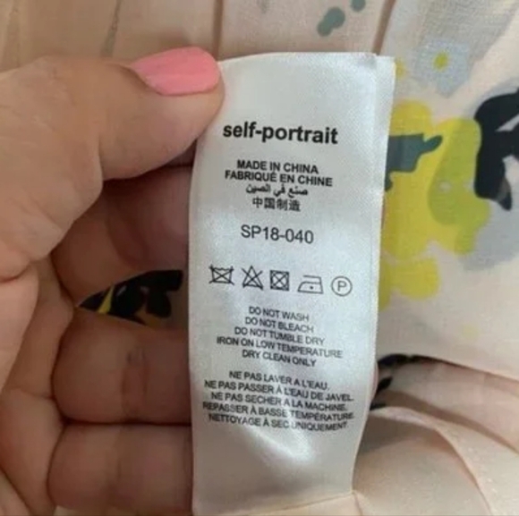 Self-Portrait Asymmetric Graphic Floral-Print Dress - Picture 2 of 9